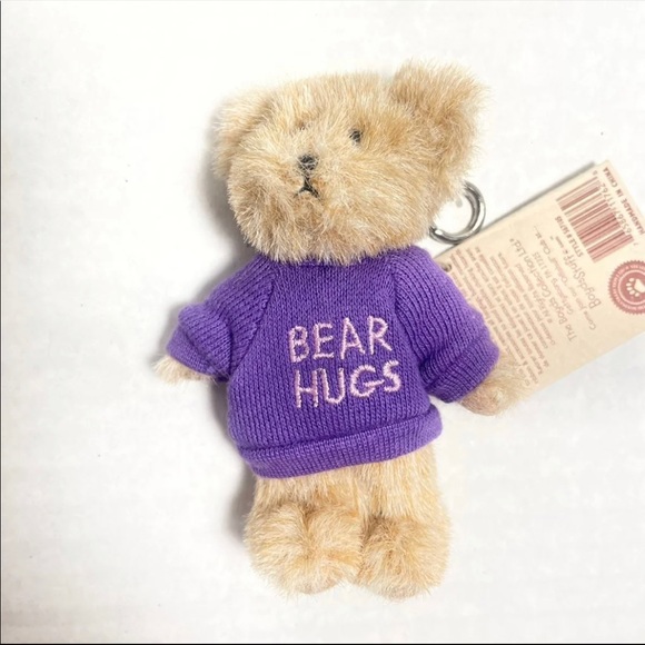 Vintage Retired Boyds Bear Mini Near Hugs plush bear 4” with key fob - Picture 6 of 11